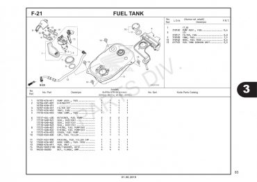F21 – THÙNG XĂNG – HONDA SUPRA GTR 150 V2 (K56W)