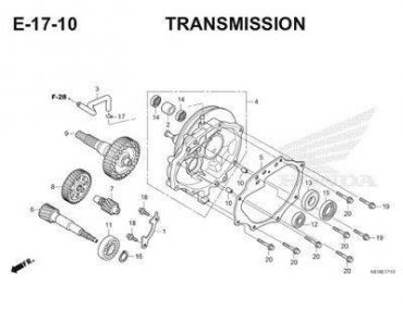 E17-10 – BỘ TRUYỀN ĐỘNG – HONDA BEAT 110 (K81)