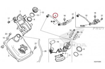 Dây bơm xăng Air Blade 160 2022, Đường ống dẫn xăng AB 160 4 val 2023 2024+