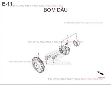 E11 – BƠM DẦU – HONDA SH 125-160 (K0R-K0S)