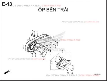 E13 – ỐP BÊN TRÁI – HONDA AIR BLADE 125-160 (K3A-K2Z)