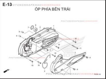 E13 – ỐP MÁY TRÁI – HONDA VISION 110 (K2C)