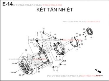 E14 – KÉT TẢN NHIỆT – HONDA SH 125-160 (K0R-K0S)