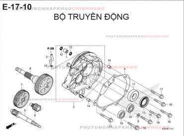 E17-10 – BỘ TRUYỀN ĐỘNG – HONDA AIR BLADE 125-160 (K3A-K2Z)