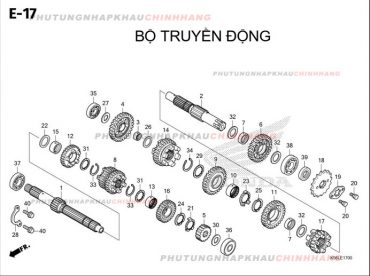 E17 – BỘ TRUYỀN ĐỘNG – HONDA WINNER X V3 V4 (K2P)