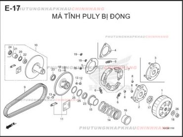 E17 – MÁ TĨNH PULY BỊ ĐỘNG – HONDA VISION 110 (K2C)