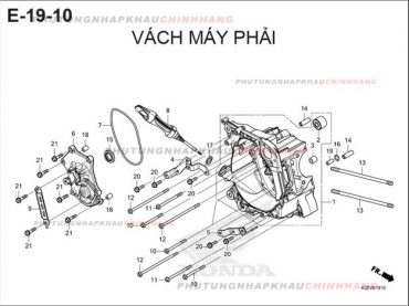 E19-10 – VÁCH MÁY PHẢI – HONDA AIR BLADE 125-160 (K3A-K2Z)