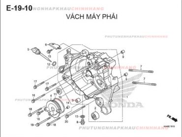 E19-10 – VÁCH MÁY PHẢI – HONDA VISION 110 (K44)