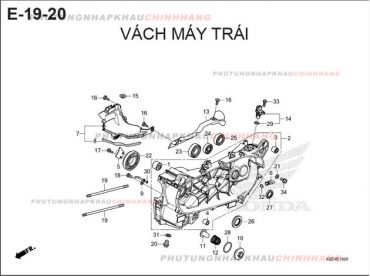 E19-20 – VÁCH MÁY TRÁI – HONDA AIR BLADE 125-160 (K3A-K2Z)