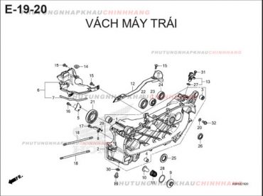 E19-20 – VÁCH MÁY TRÁI – HONDA SH 125-160 (K0R-K0S)