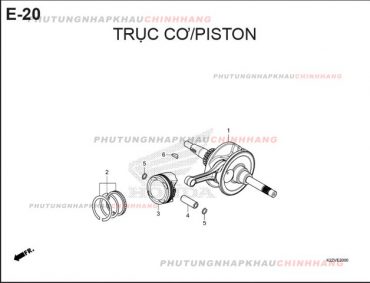 E20 – TRỤC DÊN PISTON – HONDA AIR BLADE 125-160 (K3A-K2Z)