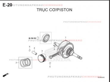 E20 – TRỤC DÊN PISTON – HONDA VISION 110 (K2C)