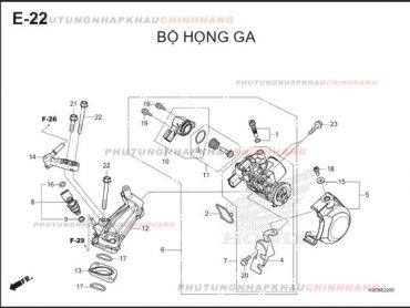 E22 – BỘ HỌNG GA – HONDA VISION 110 (K2C)