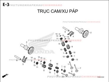 E3 – TRỤC CAM XU PÁP – HONDA WINNER X V3 V4 (K2P)