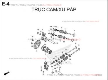 E4 – TRỤC CAM XU PÁP – HONDA SH 125-160 (K0R-K0S)