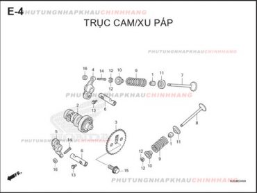 E4 – TRỤC CAM XU PÁP – HONDA VISION 110 (K2C)