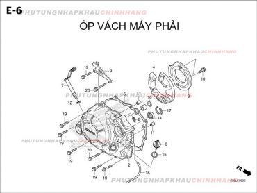 E6 – ỐP VÁCH MÁY PHẢI – HONDA WINNER X V3 V4 (K2P)