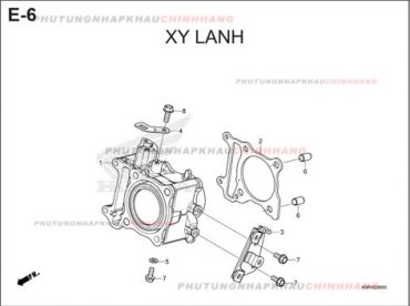 E6 – XY LANH – HONDA SH 125-160 (K0R-K0S)