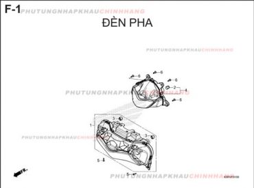 F1 – ĐÈN PHA – HONDA SH 125-160 (K0R-K0S)