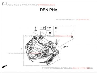 F1 – ĐÈN PHA – HONDA WINNER X V3 V4 (K2P)