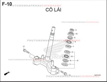 F10 – CỔ LÁI – HONDA AIR BLADE 125-160 (K3A-K2Z)