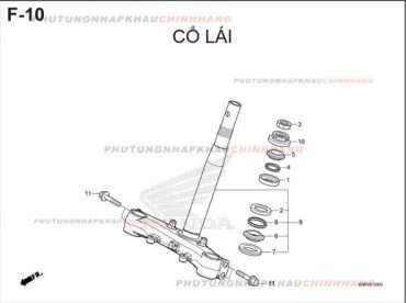 F10 – CỔ LÁI – HONDA SH 125-160 (K0R-K0S)