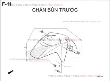 F11 – CHẮN BÙN TRƯỚC – HONDA AIR BLADE 125-160 (K3A-K2Z)