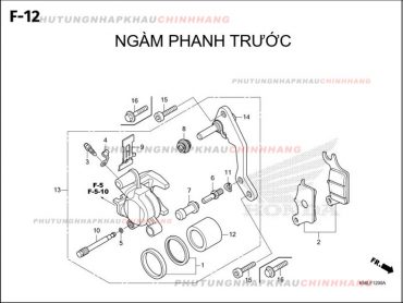 F12 – NGÀM PHANH TRƯỚC – HONDA WINNER X V3 V4 (K2P)