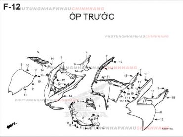 F12 – ỐP TRƯỚC – HONDA AIR BLADE 125-160 (K3A-K2Z)