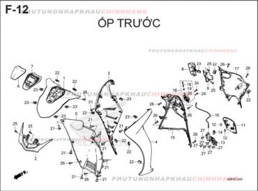F12 – ỐP TRƯỚC – HONDA SH 125-160 (K0R-K0S)