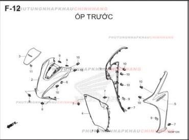 F12 – ỐP TRƯỚC – HONDA VISION 110 (K2C)