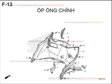 F13 – ỐP ỐNG CHÍNH – HONDA AIR BLADE 125-160 (K3A-K2Z)