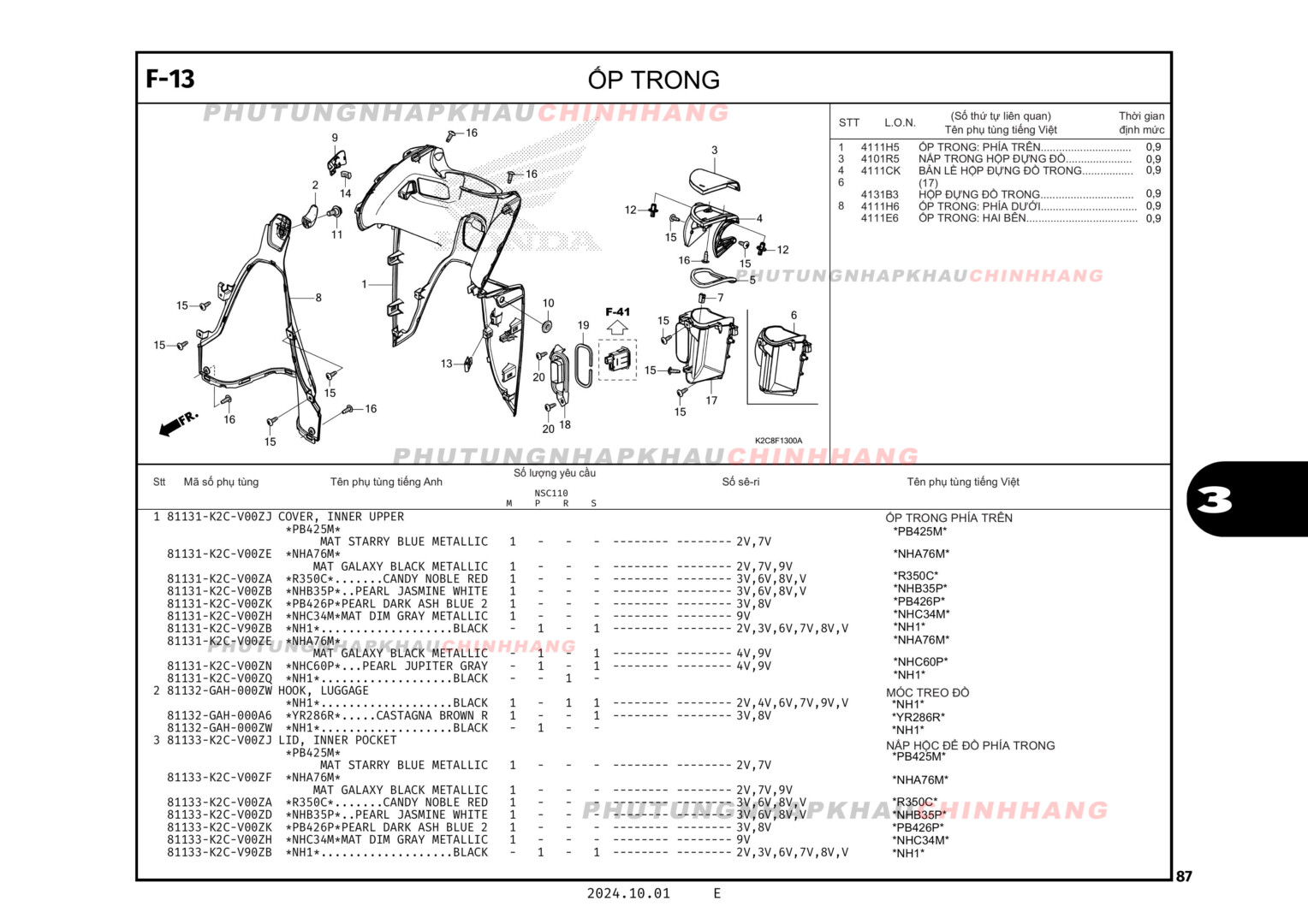 F13 - ỐP TRONG - HONDA VISION 110 (K2C)