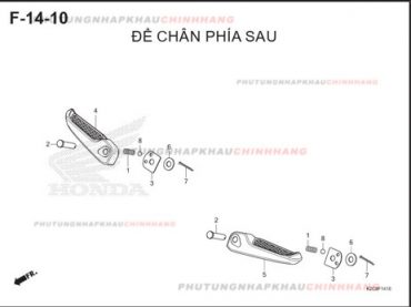 F14-10 – ĐỂ CHÂN PHÍA SAU – HONDA VISION 110 (K2C)