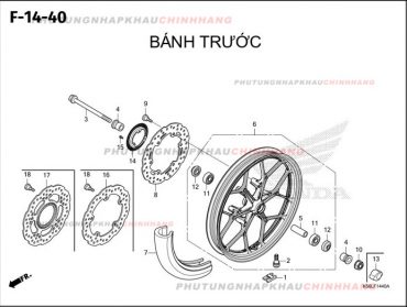 F14-40 – BÁNH TRƯỚC – HONDA WINNER X V3 V4 (K2P)