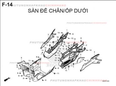 F14 – SÀN ĐỂ CHÂN ỐP DƯỚI – HONDA AIR BLADE 125-160 (K3A-K2Z)