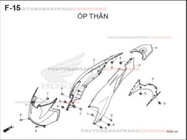 F15 – ỐP THÂN – HONDA VISION 110 (K2C)