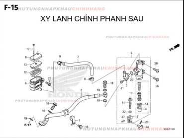 F15 – XY LANH CHÍNH PHANH SAU – HONDA WINNER X V3 V4 (K2P)