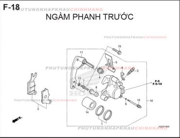 F18 – NGÀM PHANH TRƯỚC – HONDA AIR BLADE 125-160 (K3A-K2Z)