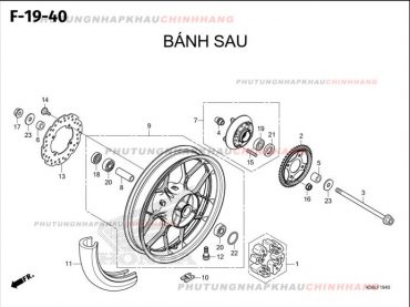 F19-40 – BÁNH SAU – HONDA WINNER X V3 V4 (K2P)