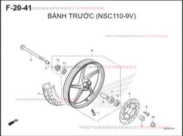 F20-41 – BÁNH TRƯỚC – HONDA VISION 110 (K2C)