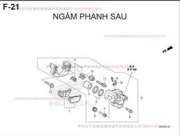 F21 – NGÀM PHANH SAU – HONDA SH 125-160 (K0R-K0S)