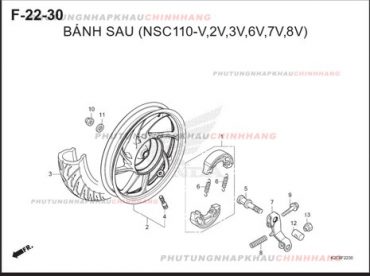 F22-30 – BÁNH SAU – HONDA VISION 110 (K2C)
