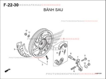 F22-30 – BÁNH SAU – HONDA VISION 110 (K44)