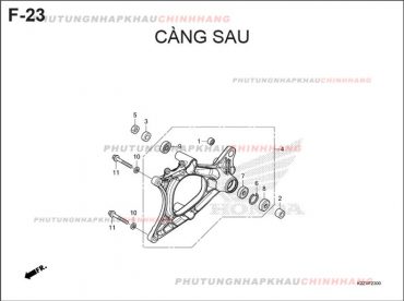 F23 – CÀNG SAU – HONDA AIR BLADE 125-160 (K3A-K2Z)