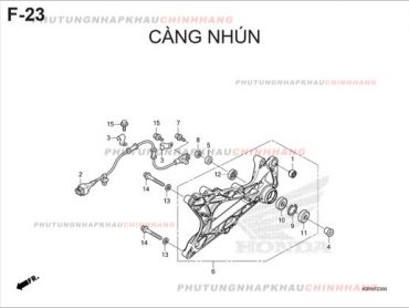 F23 – CÀNG SAU – HONDA SH 125-160 (K0R-K0S)