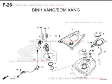 F26 – BÌNH XĂNG BƠM XĂNG – HONDA VISION 110 (K2C)