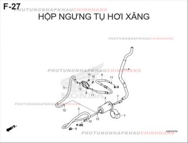 F27 – HỘP NGƯNG TỤ HƠI XĂNG – HONDA SH 125-160 (K0R-K0S)