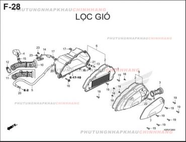 F28 – LỌC GIÓ – HONDA SH 125-160 (K0R-K0S)