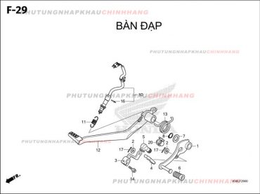 F29 – BÀN ĐẠP PHANH – HONDA WINNER X V3 V4 (K2P)